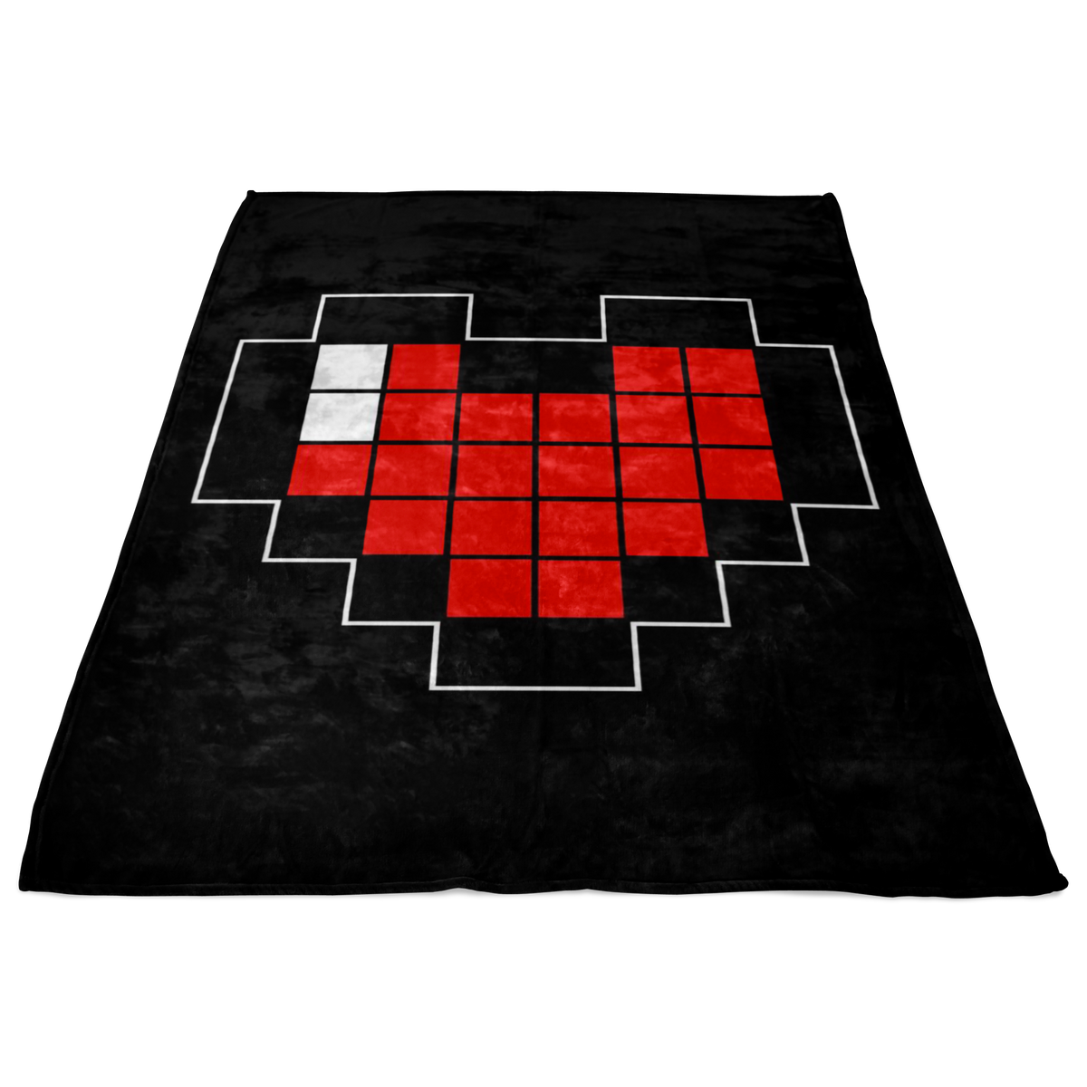 Legend of Zelda 8-Bit Heart Fleece Gaming Blanket