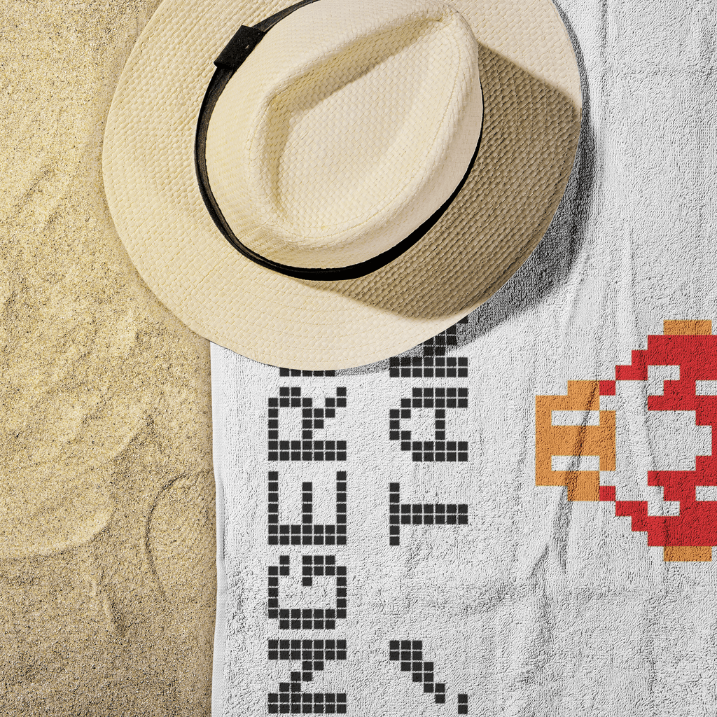 Legend of Zelda 8-Bit Dangerous to Go Alone Beach Towel for Nintendo RPG Gamers