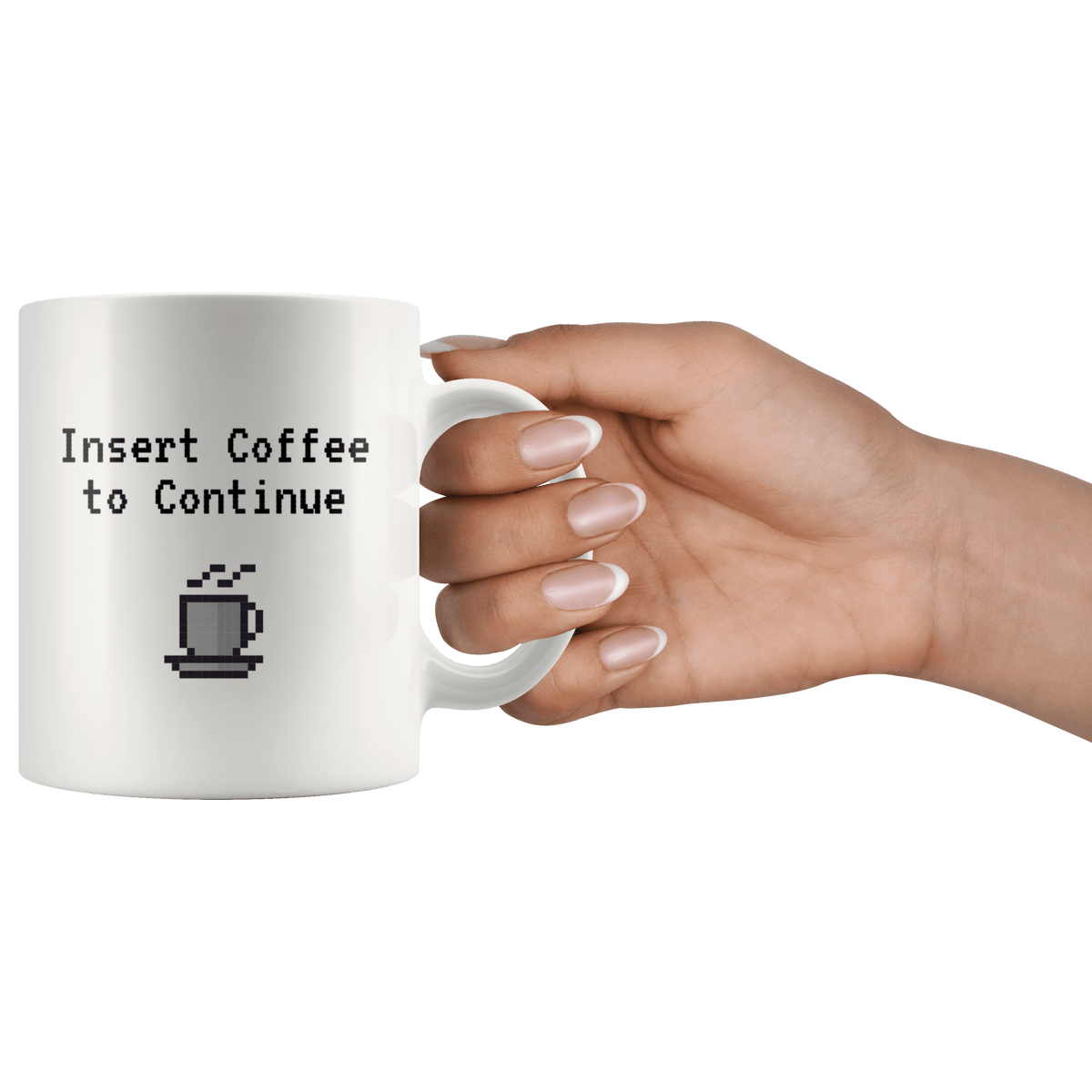 Insert Coffee to Continue Pixel Gamer Mug