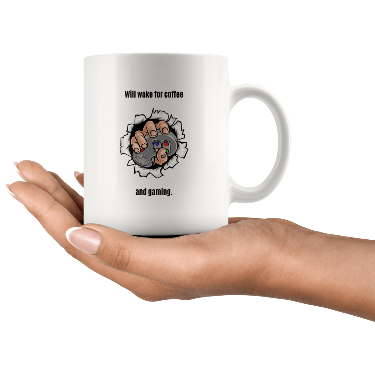 Will Wake for Coffee and Gaming Ceramic Mug