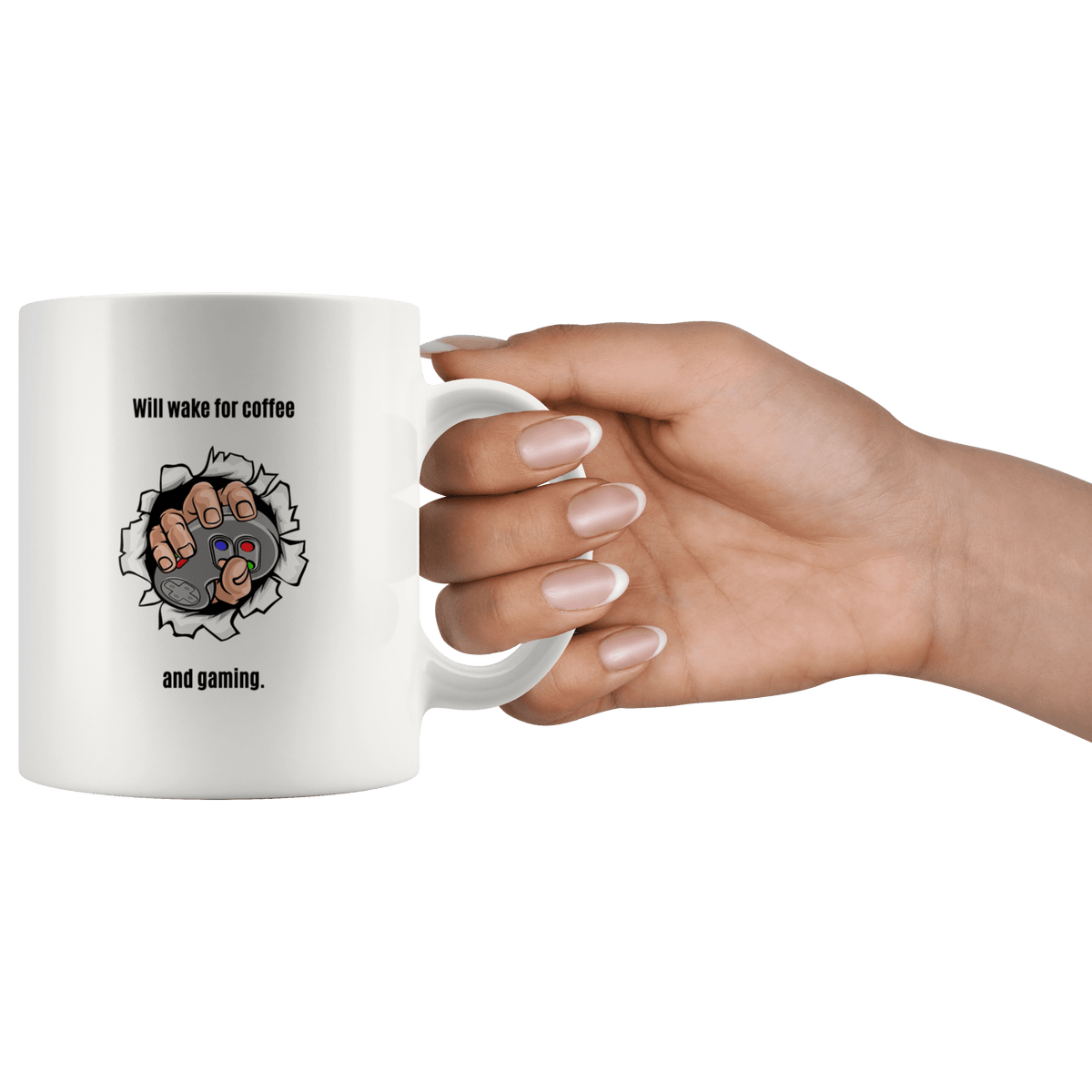Will Wake for Coffee and Gaming Ceramic Mug