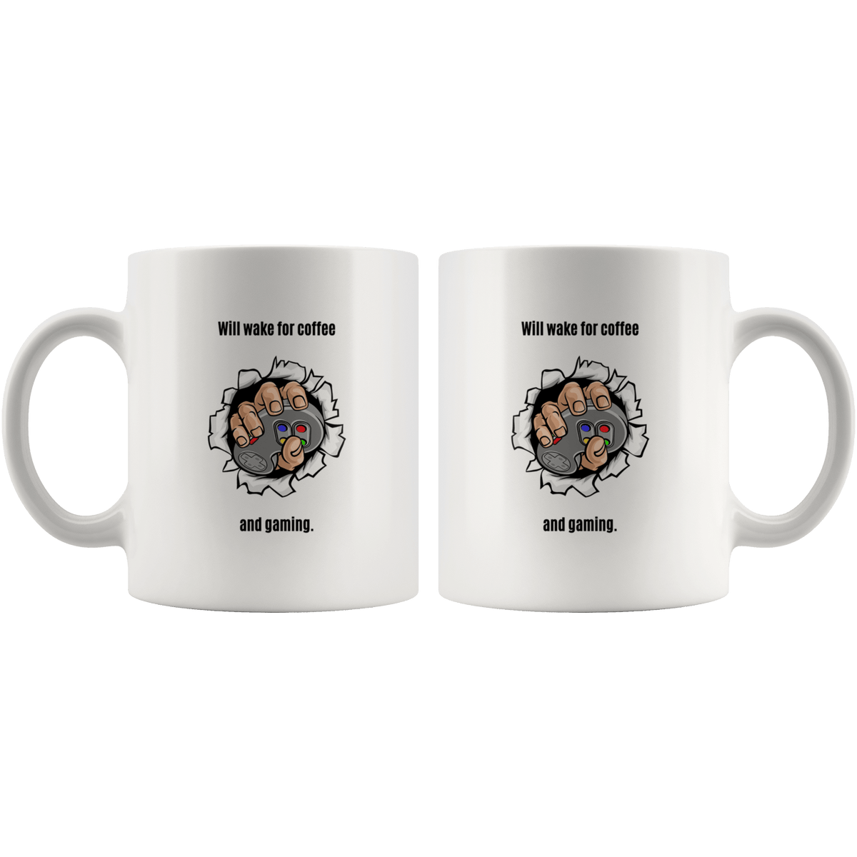 Will Wake for Coffee and Gaming Ceramic Mug
