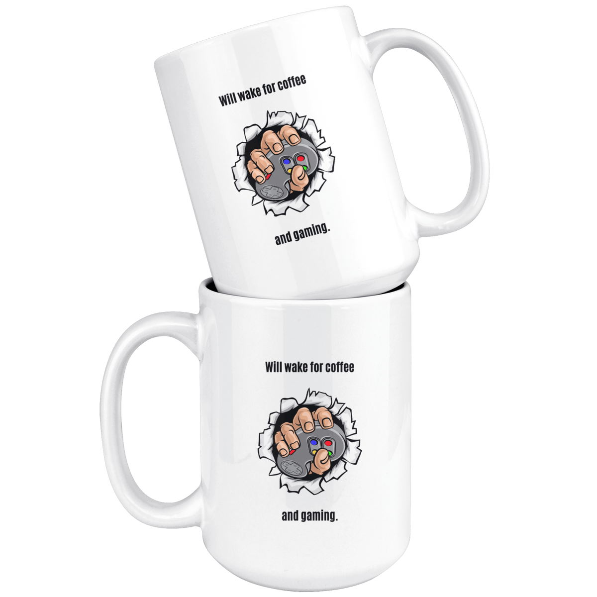 Will Wake for Coffee and Gaming Ceramic Mug