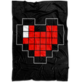 Legend of Zelda 8-Bit Heart Fleece Gaming Blanket